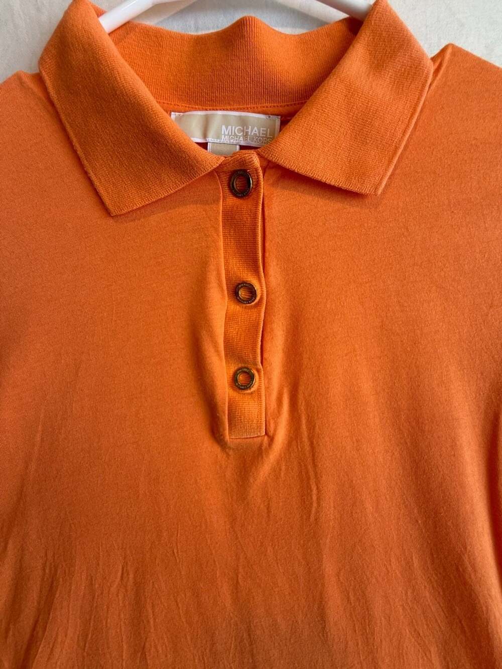 Michael Kors Women's Short Sleeve Polo Shirt Set (Navy and Orange) - Picture 3 of 13